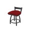 Holland Bar Stool Co 18" Low Back Swivel Vanity Stool, Pewter Finish, Graph Ruby Seat 82118PW016 - alternate 1